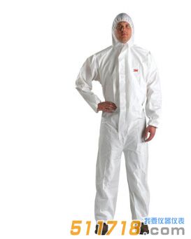 3M 4515 白色带帽连体防护服