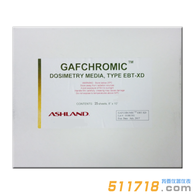 美国Ashland GafChromic™ EBT-XD剂量胶片