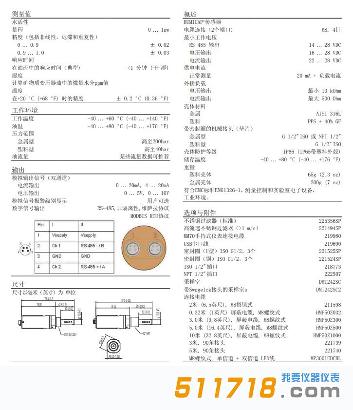 芬兰维萨拉VAISALA MMT162油用水分和温度变送器.jpg