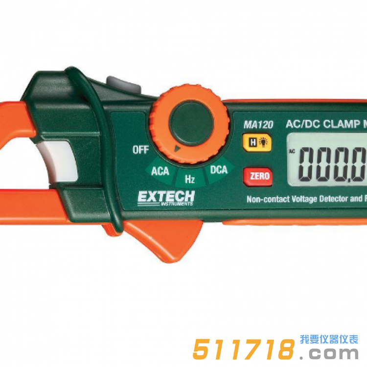 美國EXTECH MA120 200A交/直流迷你鉗表+電壓檢測器