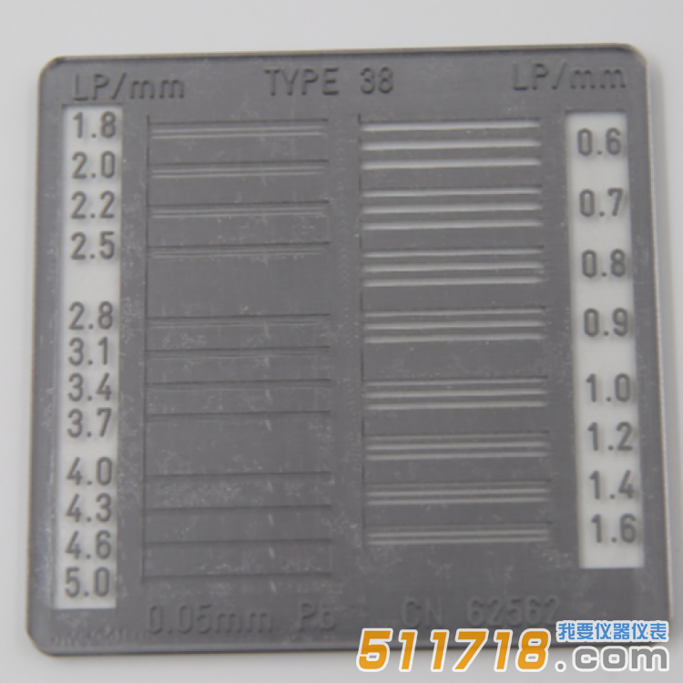 德国IBA TYP 38空间分辨率测试卡(200188)