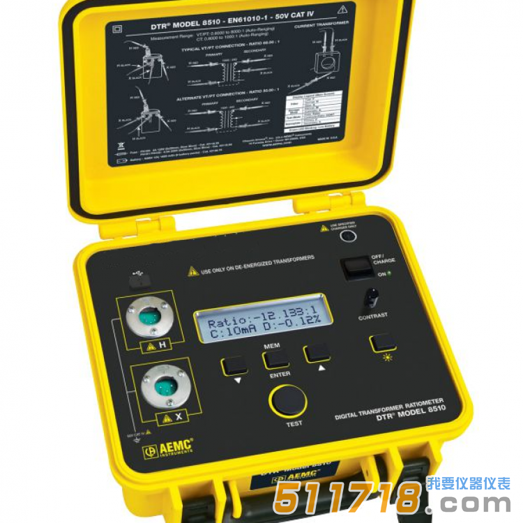 美国AEMC DTR 8510数字式变压器测试仪